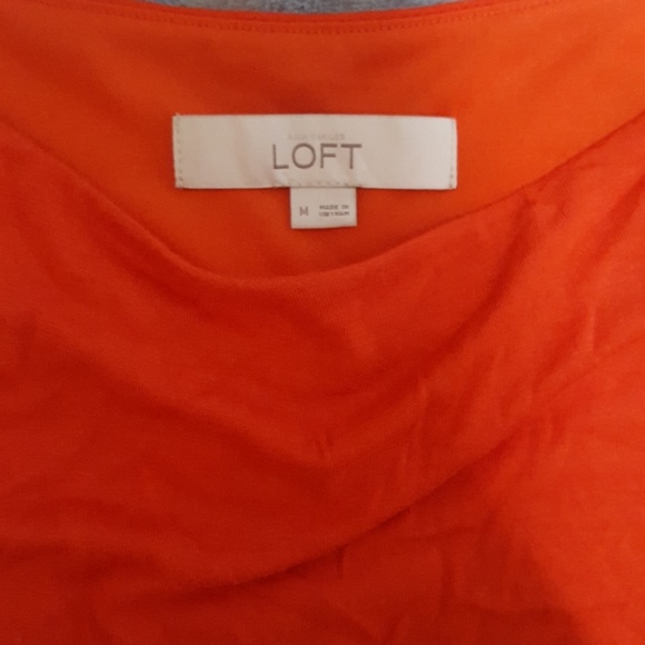 LOFT ORANGE SUNDRESS OPEN TEARDROP BACK NEW - Picture 2 of 7